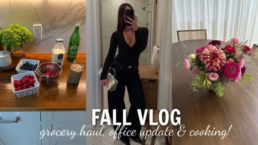fridge restock, new office tour + cozy night cooking with Graydon!
