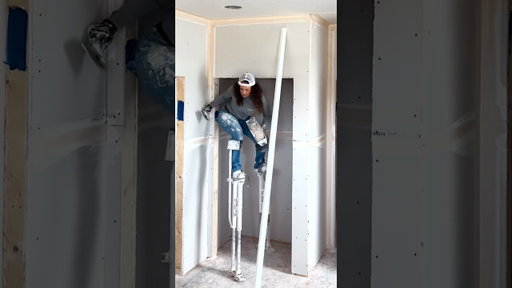 Always a fun day when you’re on stilts 😂 #shorts #stilts #drywall