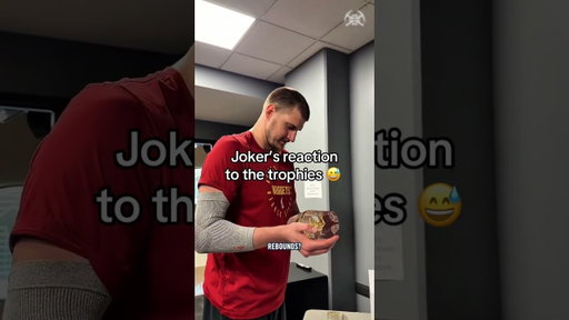 Jokic was hype 🏆 (via @nuggets/TT)