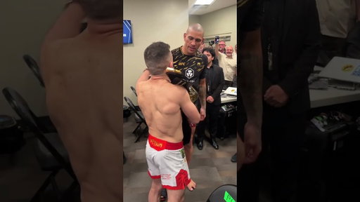 Alex Pereira and Merab Dvalishvili celebrate their wins at #UFC320!