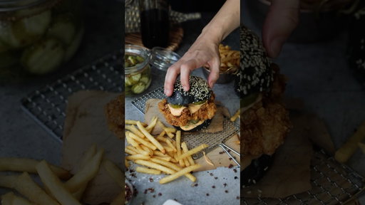 Gourmet Crispy Fried Chicken Sandwich, with homemade pickles and sriracha mayo 😋 #food