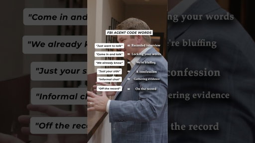 Federal agents choose their words carefully.