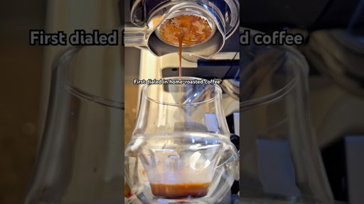 First home-roasted coffee extraction 💪🏼🫘🔥☕️