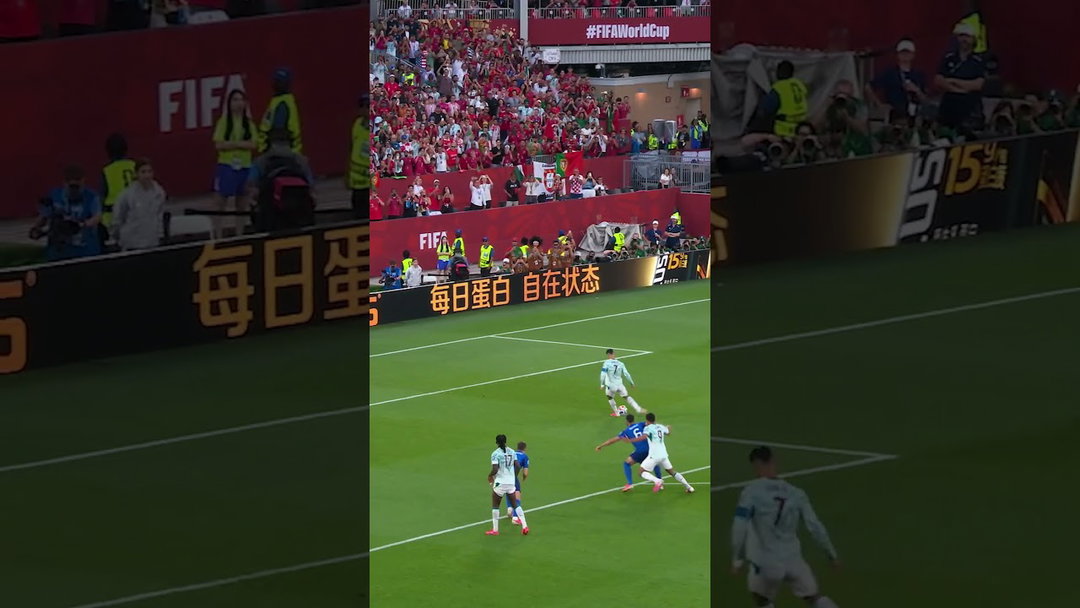 Cristiano Ronaldo scores his first-ever knockout goal in the World Cup. #FIFAWorldCupOnYT