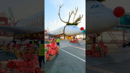 Emirates turned their plane into Rudolph for Christmas!