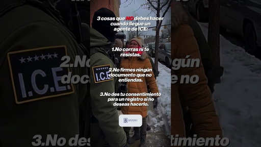🚨 3 cosas que NO debes hacer cuando llegue un agente de ICE 🚨