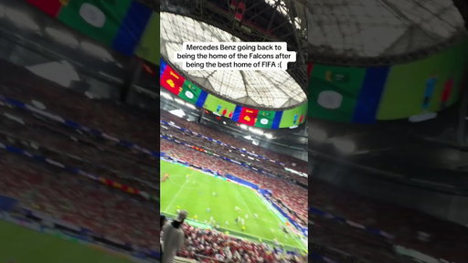 Mercedes Benz going from home of FIFA to the home of the Falcons #symonewiththesports #worldcup #nfl