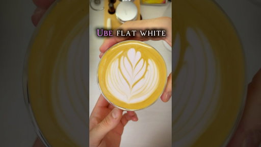 Ube flat white! ☕️🍠💜🇵🇭 #laseinex #maximsespresso #latteart #coffee #cafe #barista #philippines