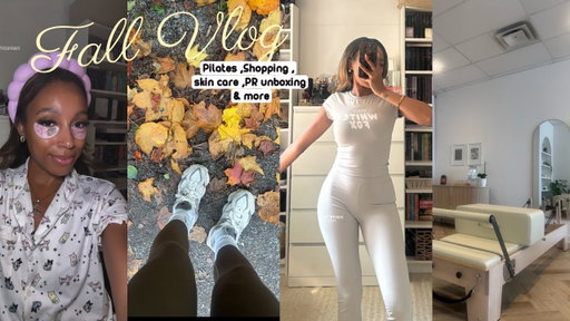 FALL VLOG : Pilates , fall shopping , giveaway winner , skin care routine & more