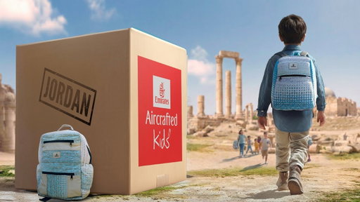 Transforming the Lives of Students in Jordan with Upcycled Schoolbags | Aircrafted KIDS by Emirates