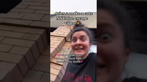 NOT ME ALMOST TRIPPING AND FALLING TO MY DEATH ON THE FIRE ESCAPE HHAHAH #nyc #newyorkcity