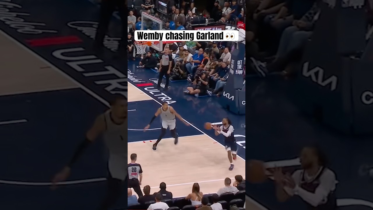 Darius Garland couldn’t escape Wemby 😧