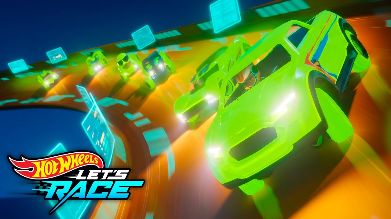 It's an Epic Glow in the Dark Race! | Hot Wheels Let's Race