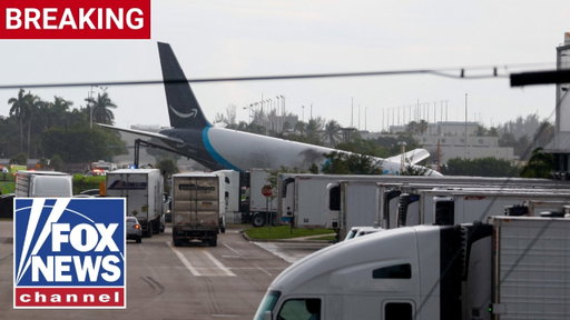 BREAKING: Amazon cargo jet overruns runway at Miami airport, STRIKES multiple vehicles