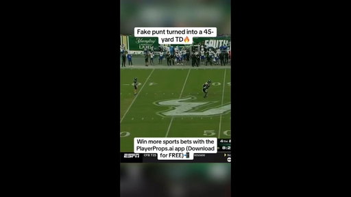 CRAZY play by USF last night😳 || Download PlayerProps.ai TODAY in the app store!📲