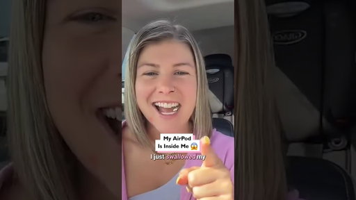 I accidentally swallowed my AIRPOD 😱🔊 #AirPod #Fail #Storytime #Vitamins #TechFail