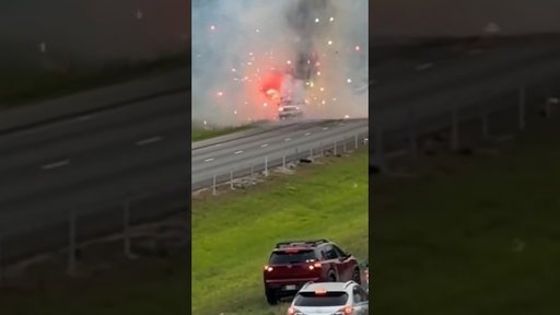 Truck carrying fireworks explodes on Tennessee highway