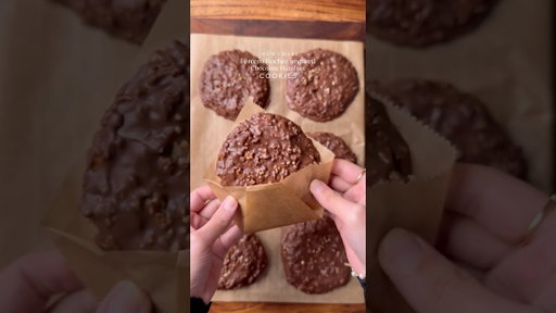 Ferrero Rocher inspired chocolate hazelnut cookies🤤 #ferrerorocher #fyp #explorepage #shorts