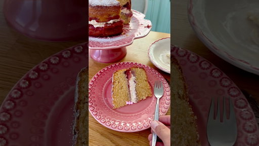 Upside Down Victoria Sponge Cake