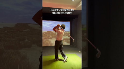 The dude who takes the golf sim too serious #fyp #memes #golf