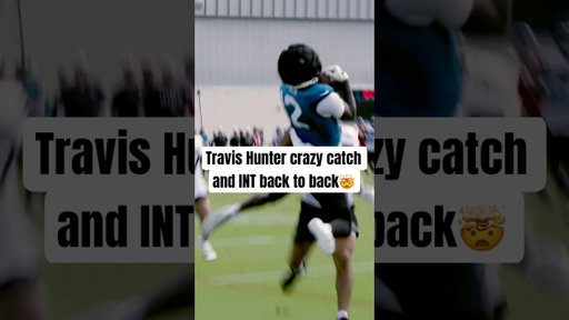 Travis Hunter with crazy catch and INT back to back🤯