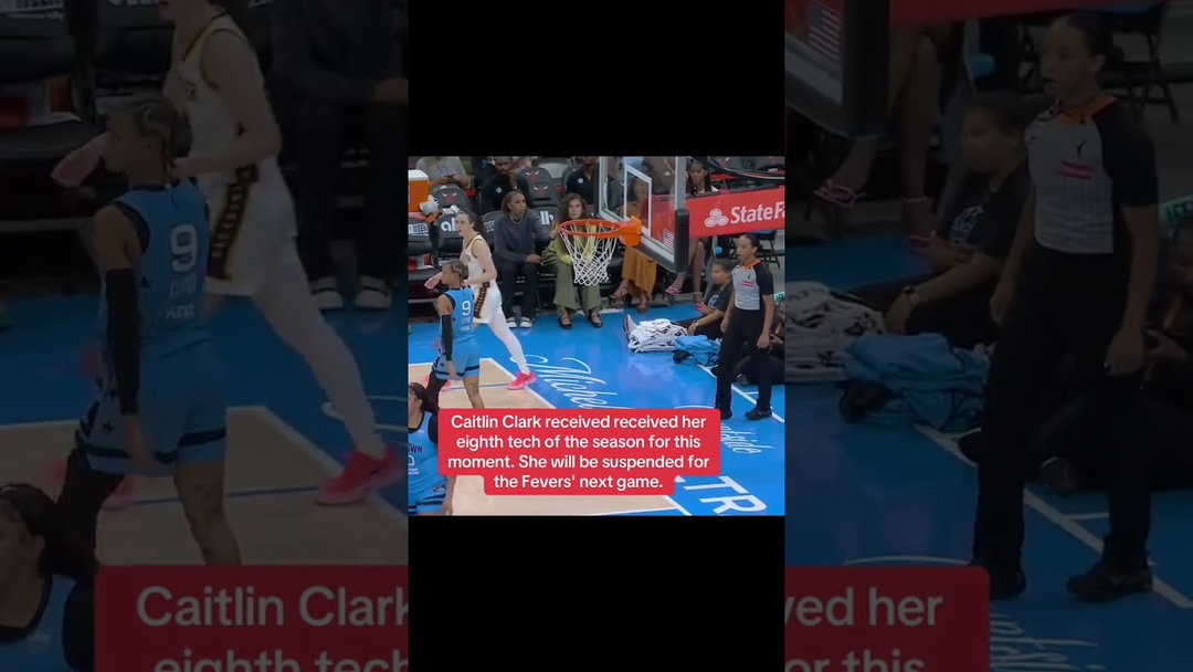 Caitlin Clark received a technical foul on this play.