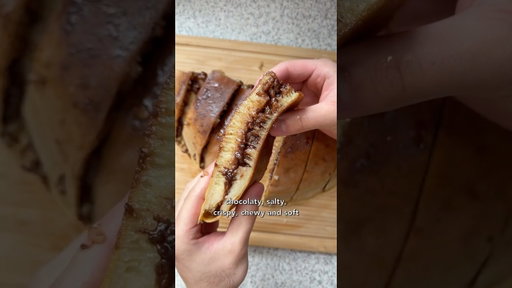 this pancake is filled with chocolate AND cheddar cheese