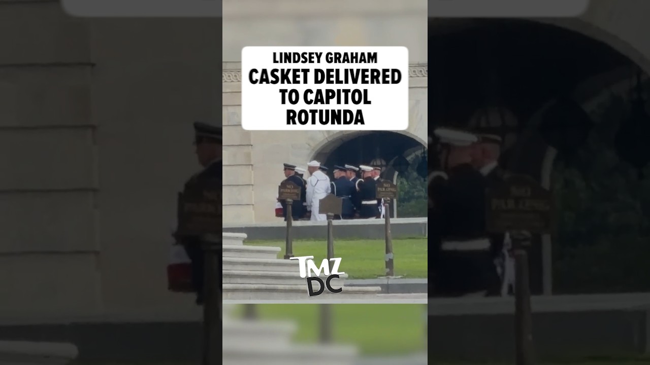 Lindsey Graham Casket Delivered to Capitol Rotunda