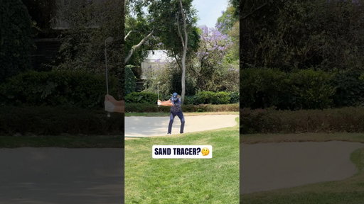 Thomas Pieters uses the sand to trace his ball sometimes 😅