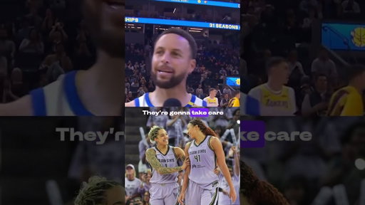 STEPHEN’S GOT A MESSAGE 👀 #goldenstatevalkyries #wnba #shorts
