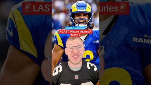 ⏱️Last Minute Injury Updates #fantasyfootball