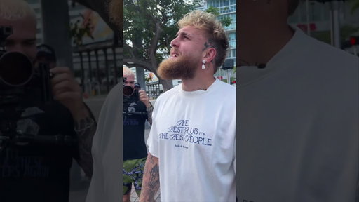 We surprised Jake Paul with a billboard outside the arena for fight week vs Anthony Joshua #shorts