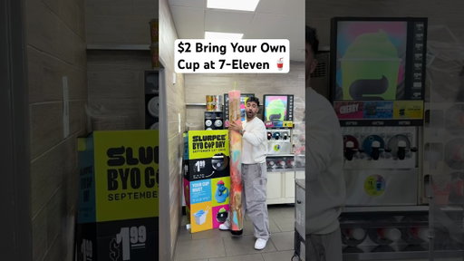 7-Eleven has $2 bring your own cup on September 13 🥤