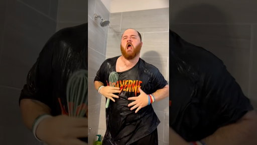 SINGING IN THE SHOWERRR!!! 😱😳😂 #fatherson #funny #dadlifematters #singingintheshower