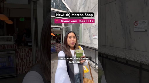 Cute new(ish) matcha shop in Downtown Seattle 🍵 | Seattle cafe | Seattle matcha #seattle #matcha