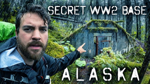 Camping near SECRET WWII FORT in Alaska Wilderness *RAIN STORM*