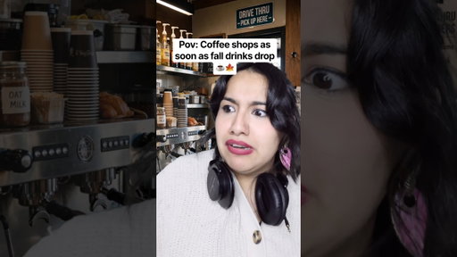 Pov: Coffee shops as soon as fall drinks drop☕️🍁#falldrinks #comedy #comedyskits #comedyskit