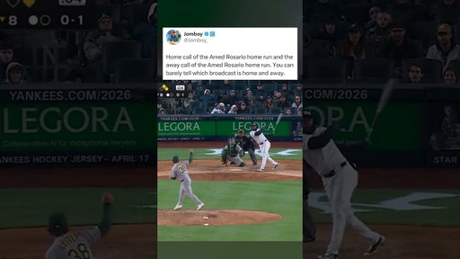 Both broadcast calls from Amed Rosario’s go ahead home run in the eighth inning