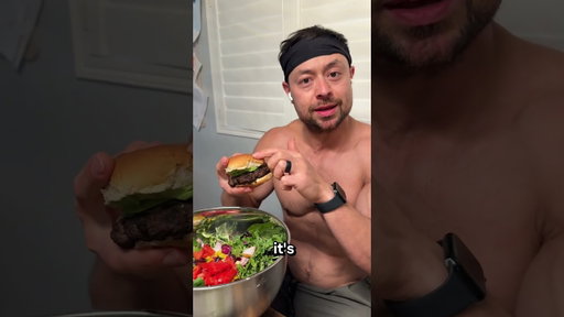 Bodybuilding Burger + Salad family dinner