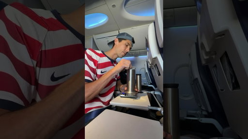Making AeroPress Steel on an airplane ✈️ ☕️ #coffee #aeropress #aeropresspartner