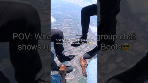 Testing how versatile out boots really are 🪂 #thursdayboots #skydiving