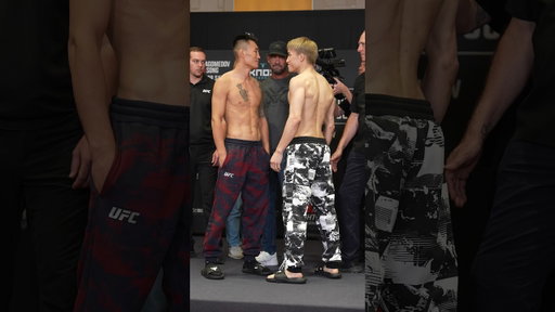 公式計量後のフェイスオフ💥バンタム級アオリ・チロン🆚朝倉海#朝倉海#UFCShanghai📅8月29日（土）⁣⏰️プレリム16時｜メインカード19時⁣📺 #UNEXT & #UFCFightPass