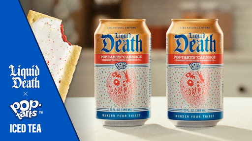 Liquid Death x Pop-Tarts™ Carnage Iced Tea Makes You A Degenerate Again