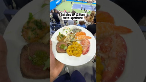 Emirates VIP suite experience at the US Open! #usopen #emirates #foodie