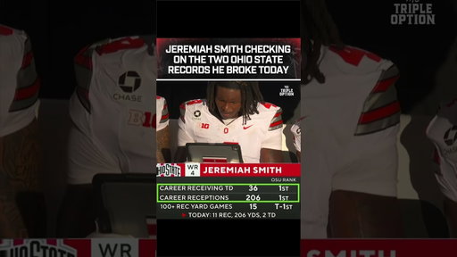 Jeremiah Smith Broke the Receiving TD and Receptions Records Against Iowa