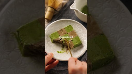 Performative Male flavored Checkerboard #matcha #hojicha #icecream