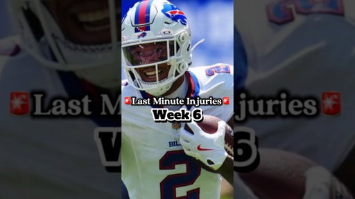 Last Minute Injury Updates - Week 6 #fantasyfootball