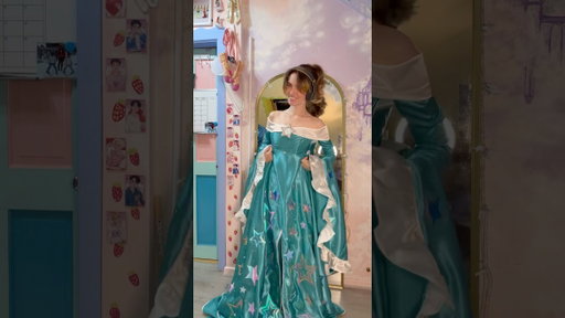 Making my Rosalina from Mario Galaxy dress! 🤩🩵💫 #cosplay #sewing #diy
