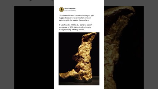 The largest gold nugget ever found by amateur metal detector!!! #shorts