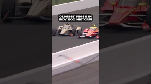 CLOSEST FINISH IN INDY 500 HISTORY! 🤯 #indycar #racing #indy500